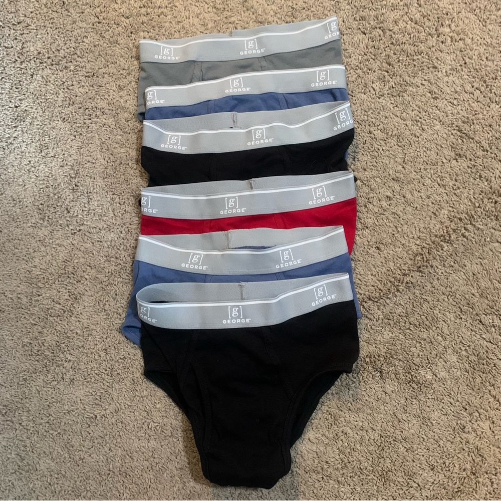 NEW George Underwear Briefs Small (28-30) 6 Pairs